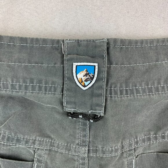 Kuhl Mens Shorts Large Gray Cargo Vintage Patina Dye Cotton Nylon Outdoor Hiking - Picture 15 of 15